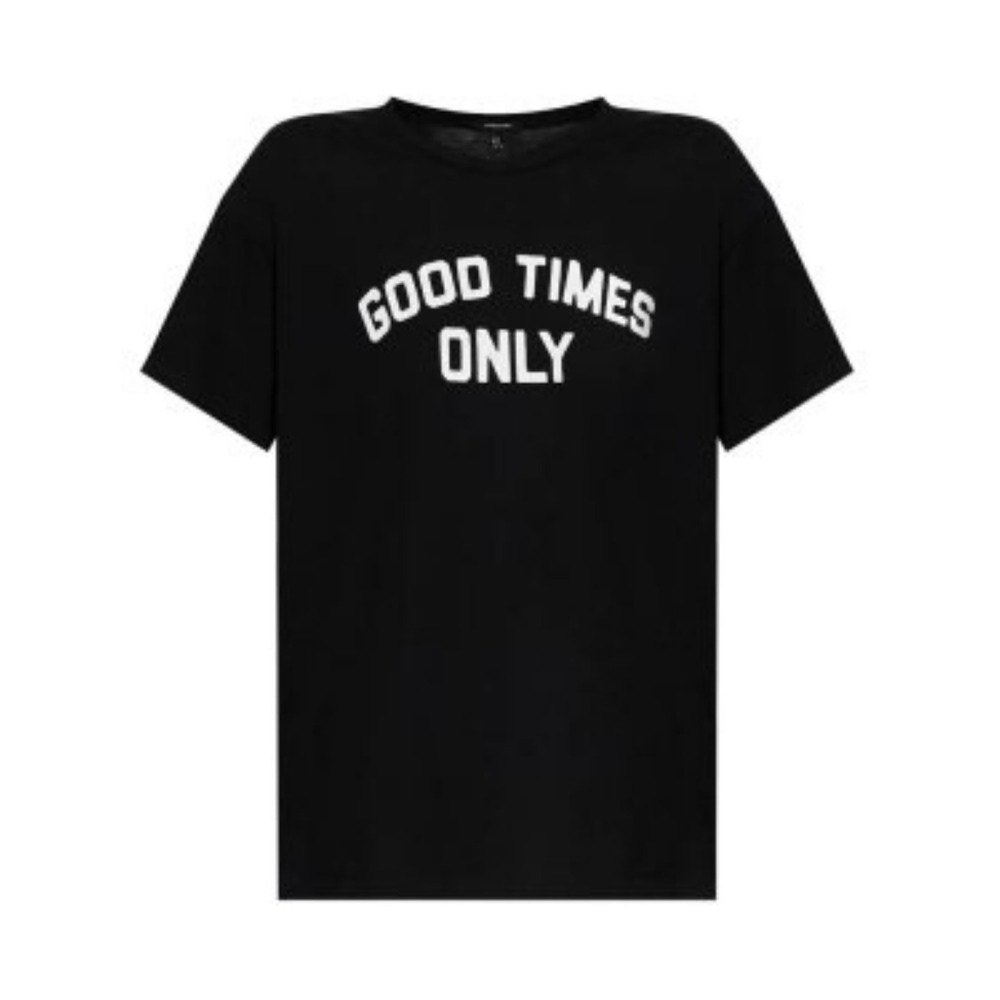 NWT R13 Good Times Only Boy T Size Small Black Cashmere Blend Graphic Tee